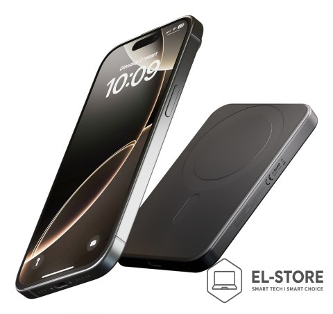 No name ZENS Slim Qi2 Aluminium Powerbank - magnetyczny powerbank 5000 mAh kompatybilny z MagSafe i Qi2 (black)