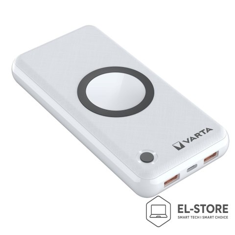 VARTA Varta 57909 101 111 bank mocy Litowo-polimerowy (LiPo) 20000 mAh Bezprzewodowe ładowanie Biały