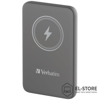 Verbatim Verbatim Charge 'n' Go Litowo-polimerowy (LiPo) 10000 mAh Bezprzewodowe ładowanie Szary