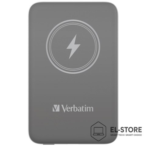 Verbatim Verbatim Charge 'n' Go Litowo-polimerowy (LiPo) 10000 mAh Bezprzewodowe ładowanie Szary