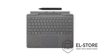 Microsoft (OEM) Microsoft Surface Pro Keyboard with Slim Pen for Business QWERTZ Niemiecki Microsoft Cover port Platyna