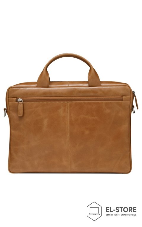No name Torba skórzana dbramante1928 Amalienborg z paskiem na ramię oraz kieszenią na laptop 15" (tan)