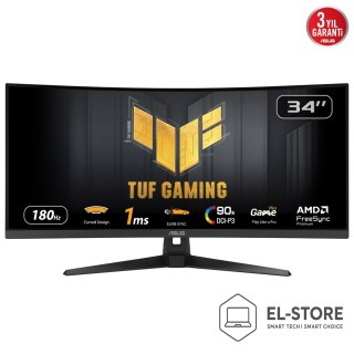 ASUS ASUS TUF Gaming VG34VQ3B monitor komputerowy 86,4 cm (34") 3440 x 1440 px UltraWide Quad HD LED Czarny