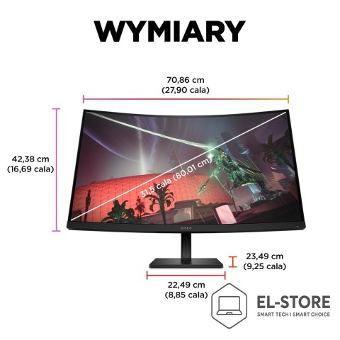 Hewlett-Packard MONITOR HP LED, QHD 32" OMEN 32c (780K6E9) 165Hz