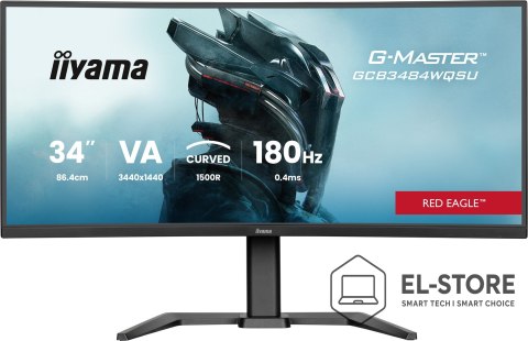 IIYAMA Monitor IIYAMA 86,4 cm (34") GCB3484WQSU-B1 21:9 2xHDMi+2xDP+USB-C Curved