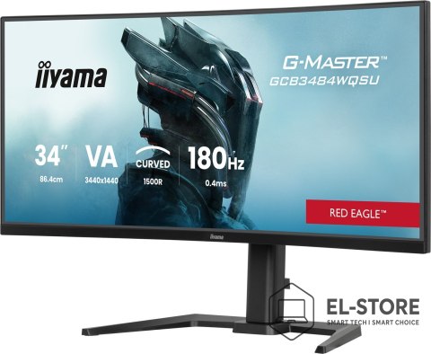 IIYAMA Monitor IIYAMA 86,4 cm (34") GCB3484WQSU-B1 21:9 2xHDMi+2xDP+USB-C Curved
