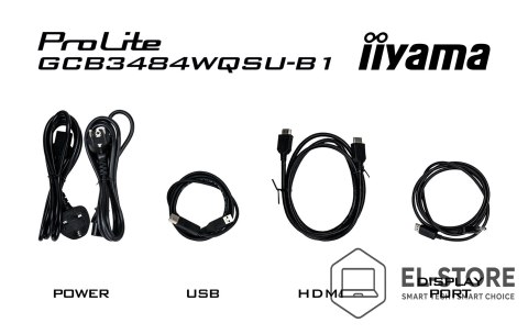 IIYAMA Monitor IIYAMA 86,4 cm (34") GCB3484WQSU-B1 21:9 2xHDMi+2xDP+USB-C Curved