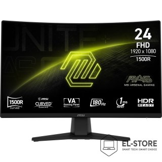 MSI MSI MAG 242C monitor komputerowy 59,9 cm (23.6") 1920 x 1080 px Full HD LCD Czarny