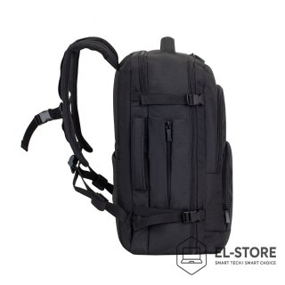 RivaCase RIVACASE PLECAK PODRÓŻNY NA LAPTOP 17,3" TEGEL, CZARNY, 23L, MATERIAŁ WODOODPORNY, KIESZENIE NA UBRANIA, TABLET, SMARTFON