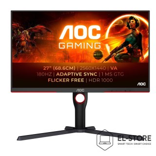 AOC AOC G3 Q27G3XMN/BK monitor komputerowy 68,6 cm (27") 2560 x 1440 px 2K Ultra HD LED Czarny