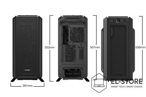 BE QUIET! OBUDOWA BE QUIET! SILENT BASE 802 WINDOW Black
