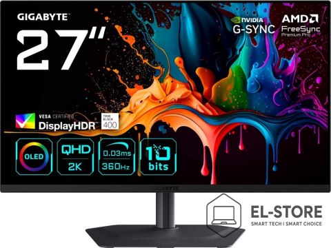 Gigabyte MONITOR GIGABYTE OLED 27" MO27Q3 360Hz