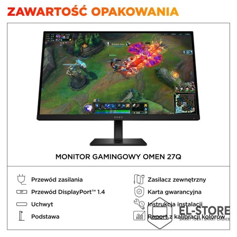 Hewlett-Packard MONITOR HP LED, QHD 27" OMEN 27q G2 (AV4H6E9) 180Hz