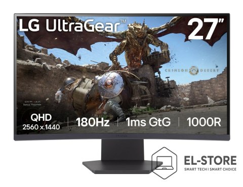 LG LG 27GS60QC-B monitor komputerowy 68,6 cm (27") 2560 x 1440 px Full HD LCD Czarny