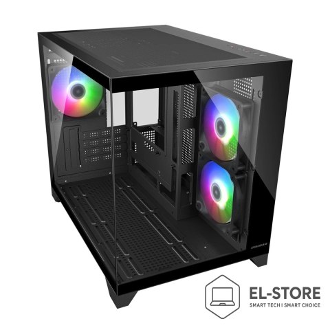 COUGAR COUGAR CGR-2QA6B-RGB Mini Tower Czarny