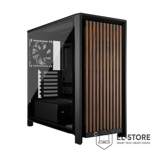 Corsair Corsair FRAME 4000D WOOD RS Midi Tower Czarny, Drewno