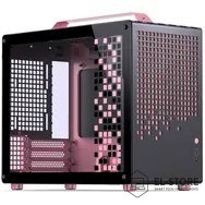 JONSPLUS Jonsplus Z20 Micro-ATX Gehäuse, mit Tragegriff - schwarz/pink
