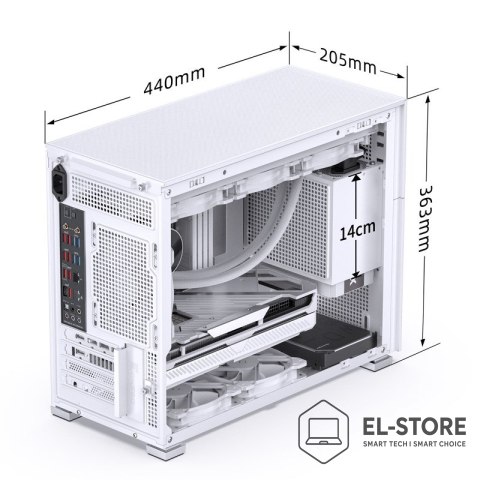 Jonsbo Jonsbo D31 MESH Screen Obudowa Micro-ATX, Szkło Hartowane - biała