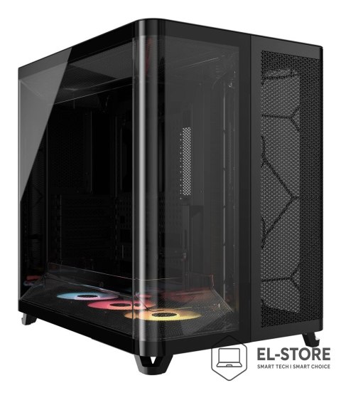 Corsair Obudowa komputera Corsair AIR 5400 RS-R ARGB, Midi Tower, Szkło hartowane, RGB - czarne, 3x wentylatory 120 mm w zestawie