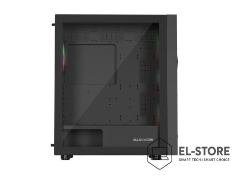 NATEC NATEC OBUDOWA GAMINGOWA GENESIS DIAXID 605 ARGB MIDI TOWER USB-C Z OKNEM CZARNA