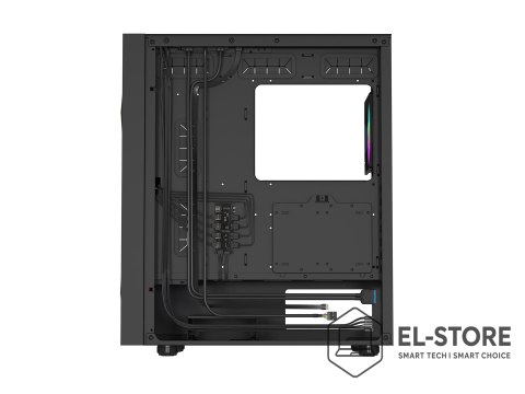 NATEC NATEC OBUDOWA GAMINGOWA GENESIS DIAXID 605 ARGB MIDI TOWER USB-C Z OKNEM CZARNA