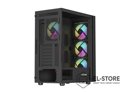 NATEC NATEC OBUDOWA GAMINGOWA GENESIS DIAXID 605 ARGB MIDI TOWER USB-C Z OKNEM CZARNA