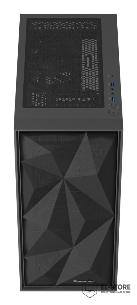 NATEC NATEC OBUDOWA GAMINGOWA GENESIS DIAXID 605F MIDI TOWER USB-C Z OKNEM CZARNA
