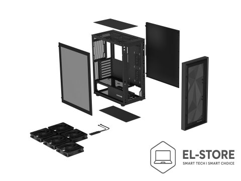 NATEC NATEC OBUDOWA GAMINGOWA GENESIS DIAXID 605F MIDI TOWER USB-C Z OKNEM CZARNA