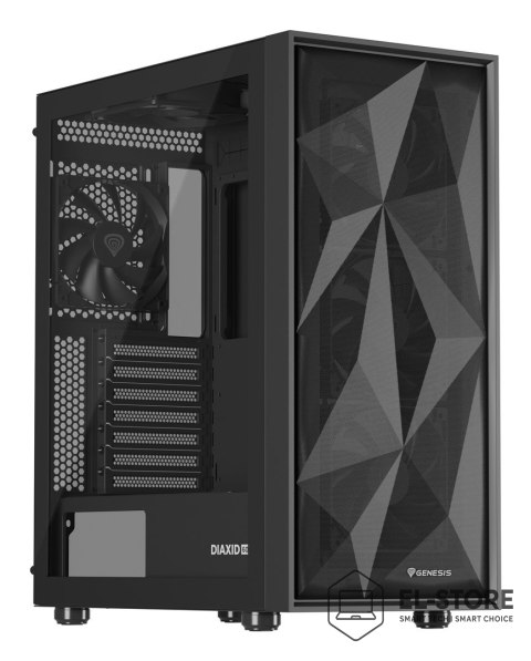 NATEC NATEC OBUDOWA GAMINGOWA GENESIS DIAXID 605F MIDI TOWER USB-C Z OKNEM CZARNA