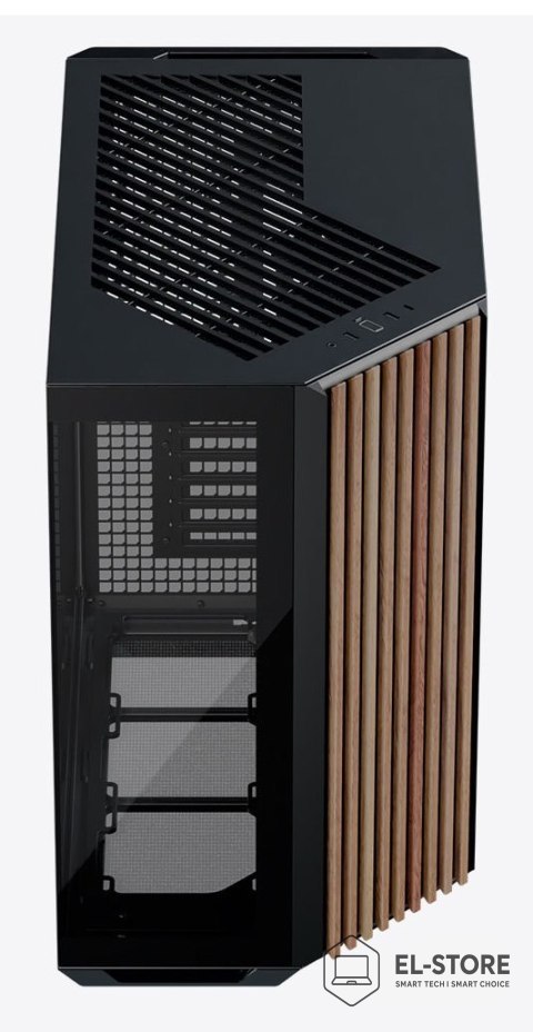 APNX Obudowa PC APNX V1, Midi-Tower, ATX, Tempered Glass, Holz, schwarz