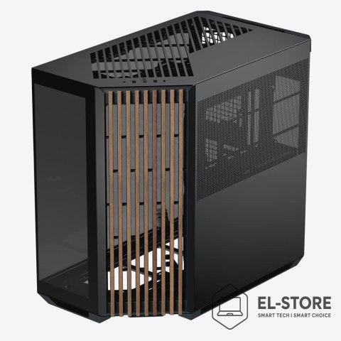 APNX Obudowa PC APNX V1, Midi-Tower, ATX, Tempered Glass, Holz, schwarz