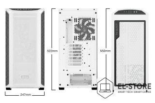 BE QUIET! OBUDOWA BE QUIET! SHADOW BASE 800 DX WHITE