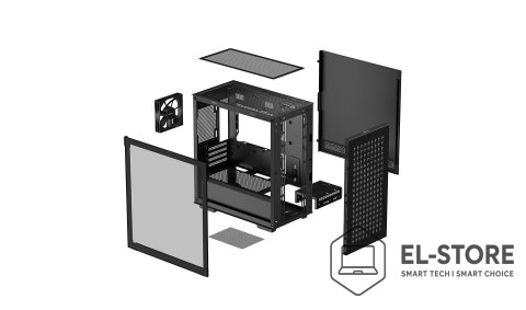 DEEPCOOL Obudowa Deepcool CH370 czarna (R-CH370-BKNAM1-G-1)