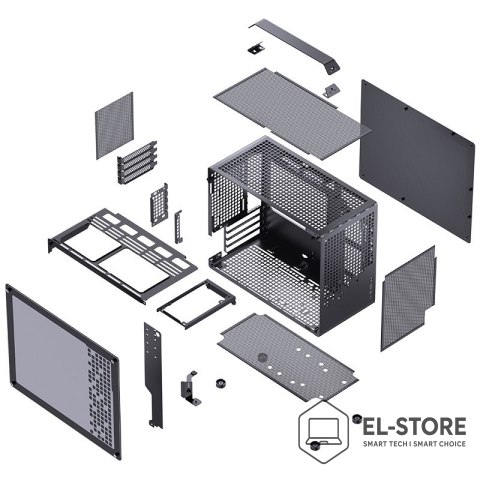 JONSPLUS Obudowa Jonsplus MATX Uchwyt Case Z20 - czarny