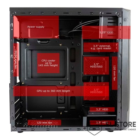LC-POWER LC-Power 7040B Midi Tower Czarny