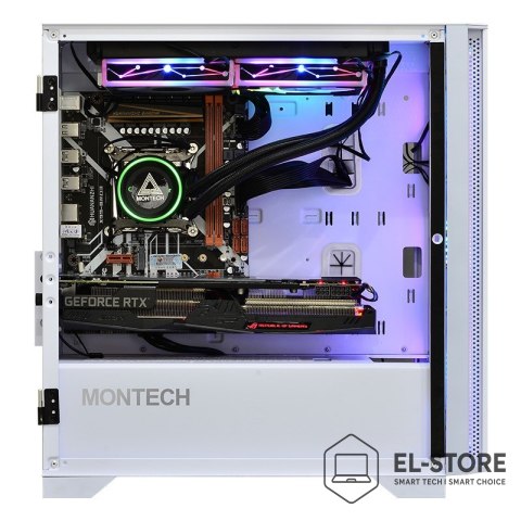 Montech Montech AIR 100 ARGB, Micro-ATX, szkło hartowane - białe