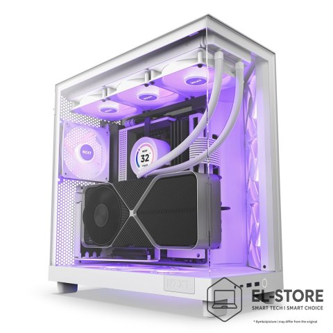 NZXT NZXT OBUDOWA KOMPUTEROWA NZXT H6 FLOW RGB MIDI TOWER Z OKNEM BIAŁA