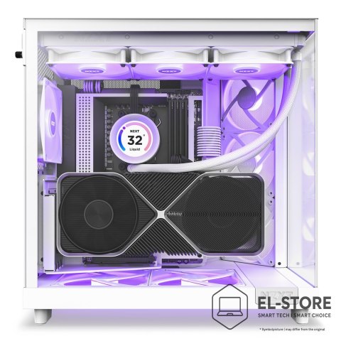 NZXT NZXT OBUDOWA KOMPUTEROWA NZXT H6 FLOW RGB MIDI TOWER Z OKNEM BIAŁA