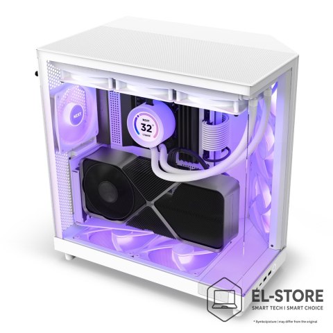NZXT NZXT OBUDOWA KOMPUTEROWA NZXT H6 FLOW RGB MIDI TOWER Z OKNEM BIAŁA