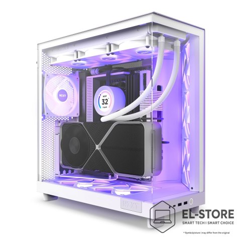 NZXT NZXT OBUDOWA KOMPUTEROWA NZXT H6 FLOW RGB MIDI TOWER Z OKNEM BIAŁA