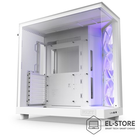 NZXT NZXT OBUDOWA KOMPUTEROWA NZXT H6 FLOW RGB MIDI TOWER Z OKNEM BIAŁA