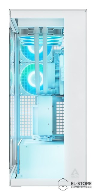 No name Okno Arctic Xtender Weiß Transparentes Glasfenster mit GPU mount