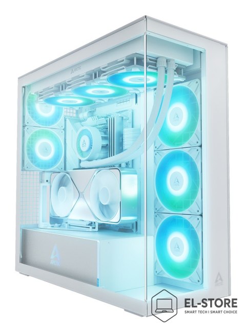 No name Okno Arctic Xtender Weiß Transparentes Glasfenster mit GPU mount