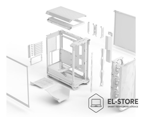 FRACTAL DESIGN Obudowa Fractal Design Meshify 3 White TG Clear Tint - Etui - ATX
