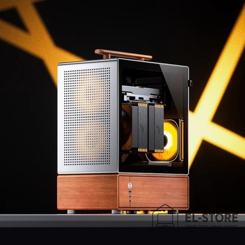 Jonsbo Obudowa PC Jonsbo T7, Midi-Tower, mATX, Szkło Hartowane - srebrne