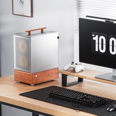 Jonsbo Obudowa PC Jonsbo T7, Midi-Tower, mATX, Szkło Hartowane - srebrne