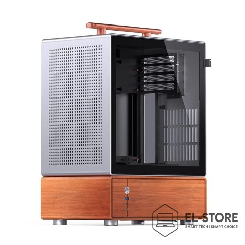 Jonsbo Obudowa PC Jonsbo T7, Midi-Tower, mATX, Szkło Hartowane - srebrne