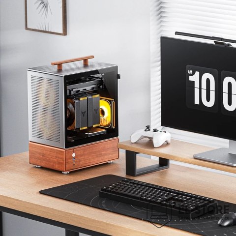 Jonsbo Obudowa PC Jonsbo T7, Midi-Tower, mATX, Szkło Hartowane - srebrne