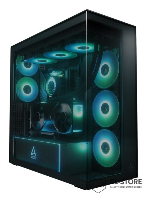 No name Obudowa Arctic Xtender Schwarz z oknem z GPU mountem