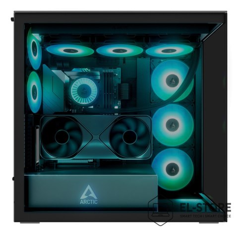 No name Obudowa Arctic Xtender Schwarz z oknem z GPU mountem